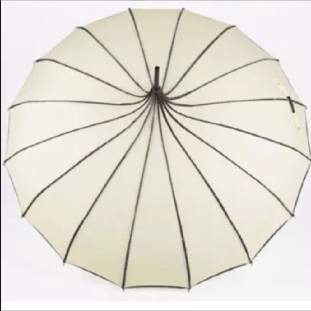 Elegant Cream and Black Women's Umbrella - Picture 2 of 5